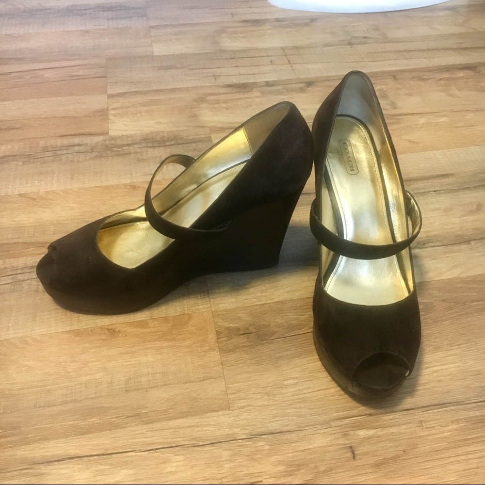 Coach Wedges Sz 9 1/2